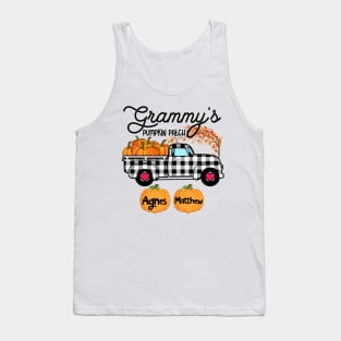 Grammy's Pumpkin Patch Truck Art, Happy Halloween Shirt, Fall Shirt, Grandma Birthday Gift, Personalized Tank Top